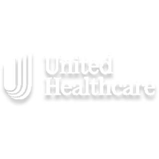 United Healthcare logo, white text and symbol on a white background.