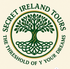 Secret Ireland Tours logo with green Celtic knot tree and the slogan “The Threshold of Your Dreams”