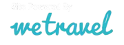 Turquoise “wetravel” logo