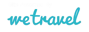Turquoise “wetravel” logo 