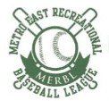 Green and white MERBL baseball league logo.
