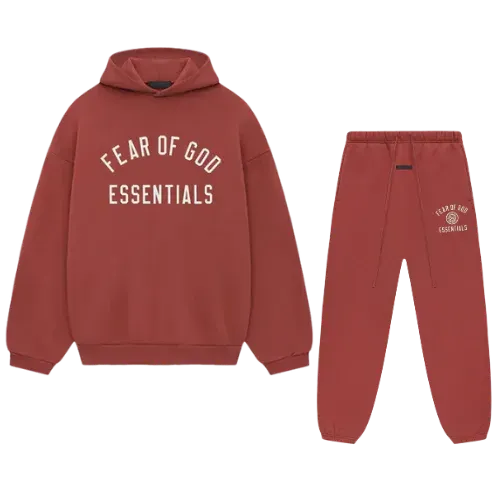 Fear of God Essentials Tracksuit Crimson Set