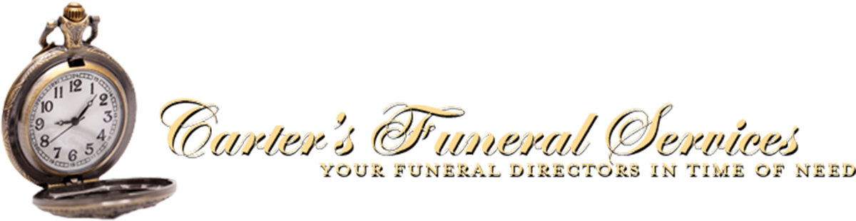 Logo for Carter's Funeral Services with the tagline 