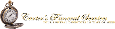 Logo for Carter's Funeral Services with the tagline 