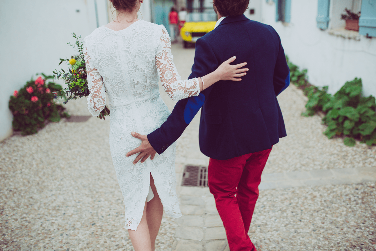 Couple sharing a candid moment during a cinematic fall portrait session in New Jersey
