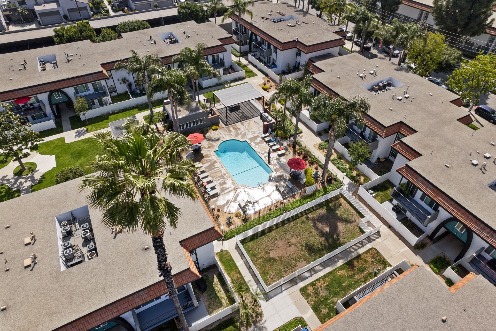 The Jackson pool aerial view