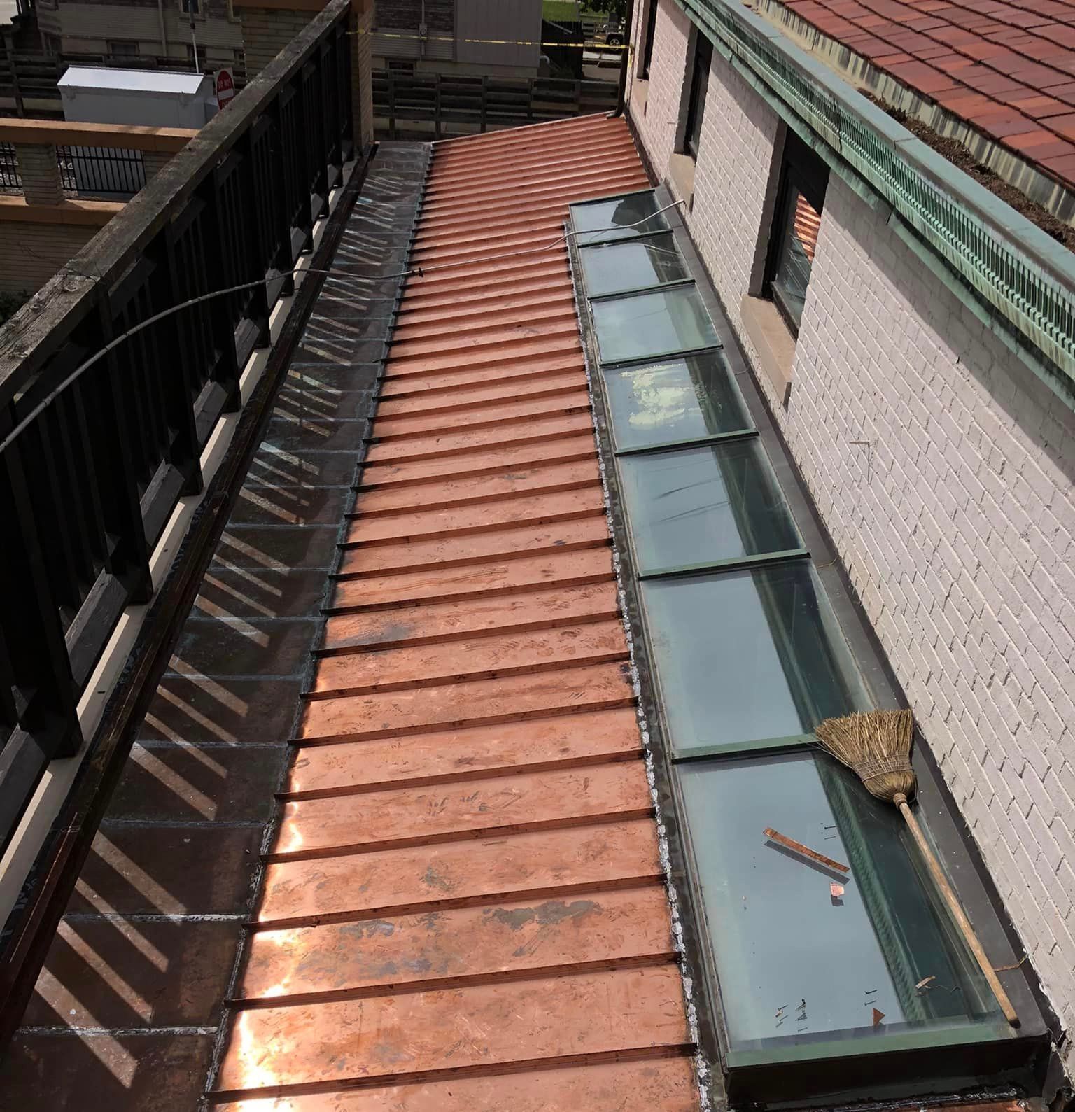 Copper Flatlock and Standing Seam Roofs
