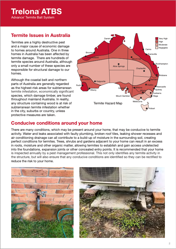 Brochure About Thermal Issues in Australia With a Map of Australia — Allied Pest Management Northern Rivers in Tregeagle, NSW