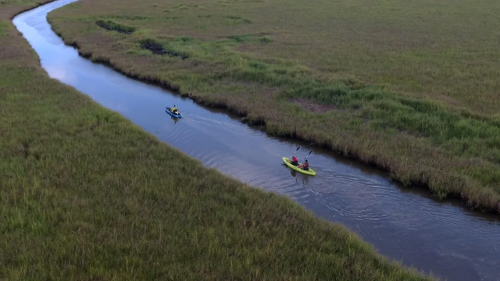 Kayaking at port fourchon wetland park