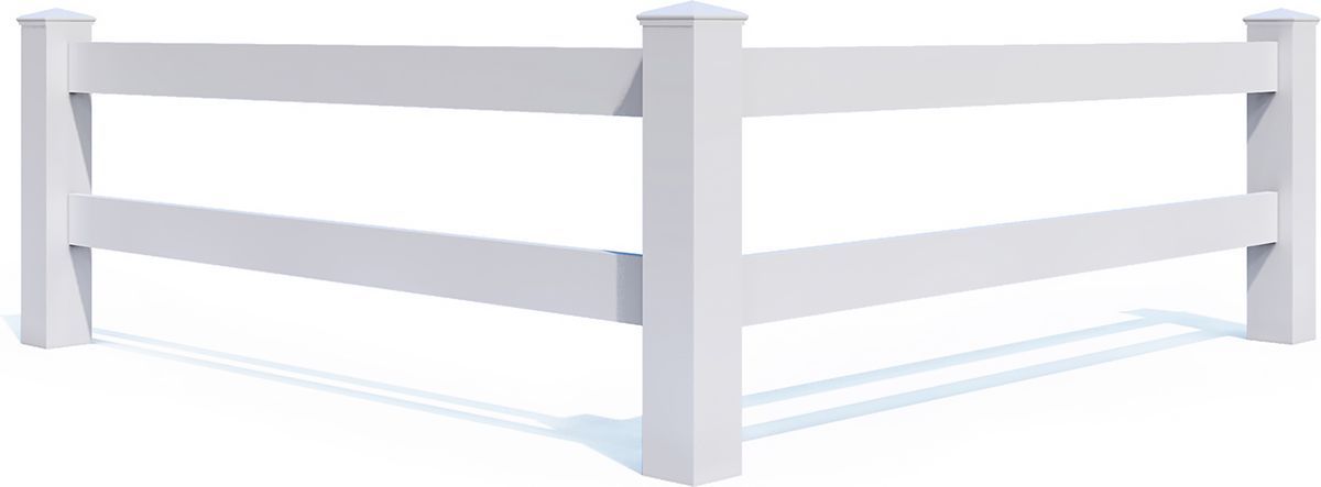 White corner fence section.