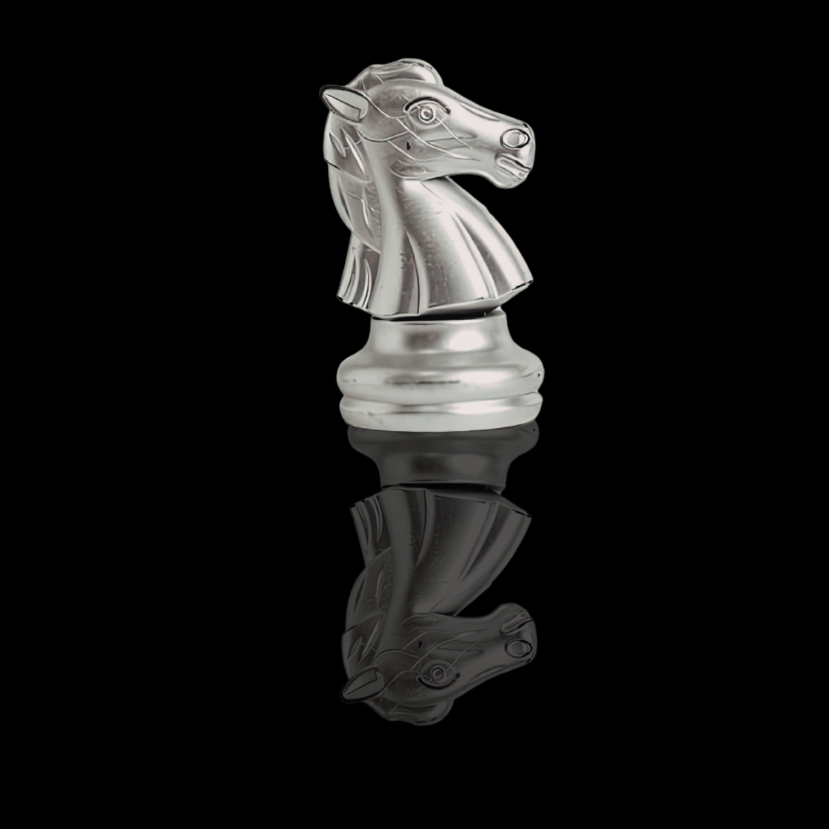 Two puzzle pieces, one purple and one white, on a black background