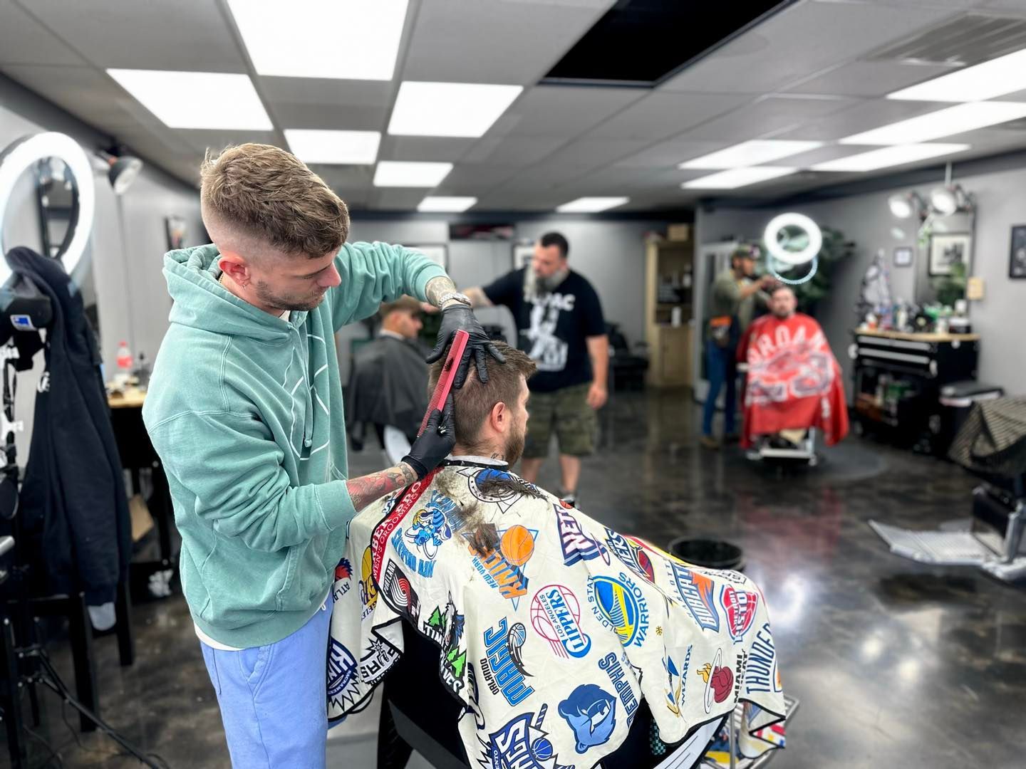 Man Having A Haircut — Springfield, MO — Talk Of The Town Barbershop