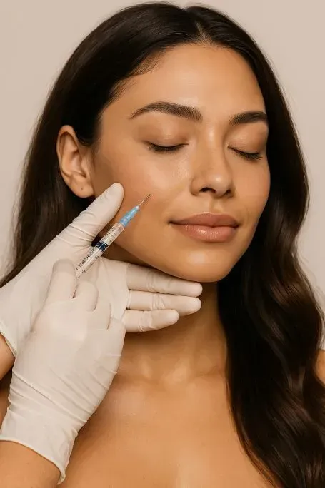 Person receiving a Skinvive treatment in Redondo Beach, CA, at Uplifted Aesthetics.