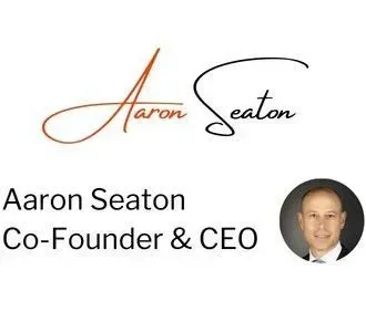 A headshot of Aaron Seaton next to his name and