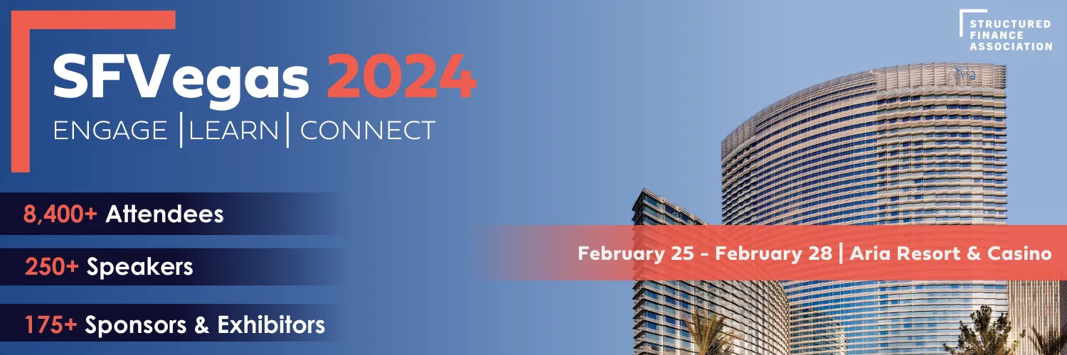 Event banner for SFVegas 2024, February 25-28 at Aria Resort & Casino, featuring attendee, speaker, and sponsor statistics.