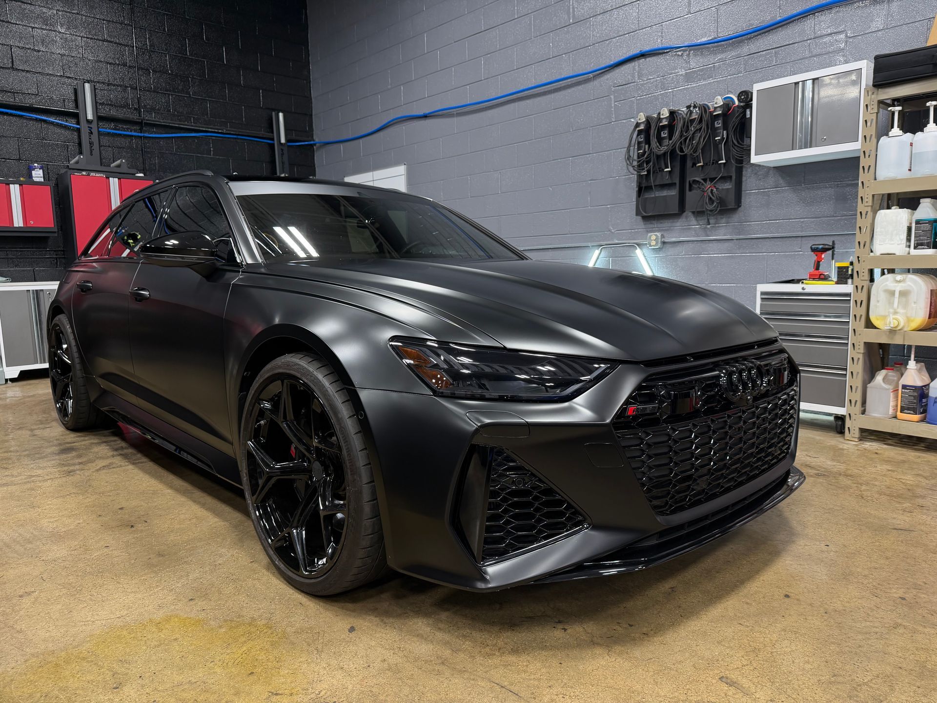 Gtechniq Halo ceramic coating applied to matte PPF Audi RS6 