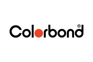 Colorbond logo in black and red text on a white background