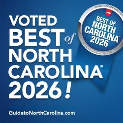 Voted Best of North Carolina 2026 award seal