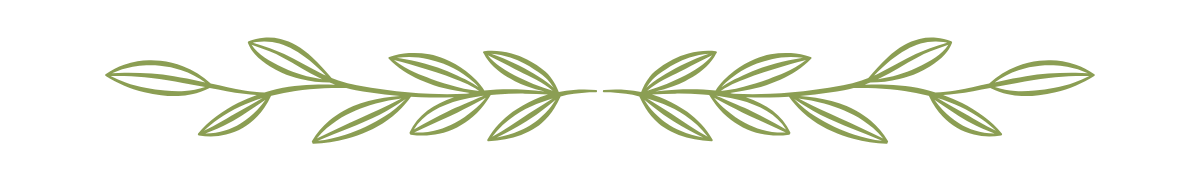 Green leaf decorative divider