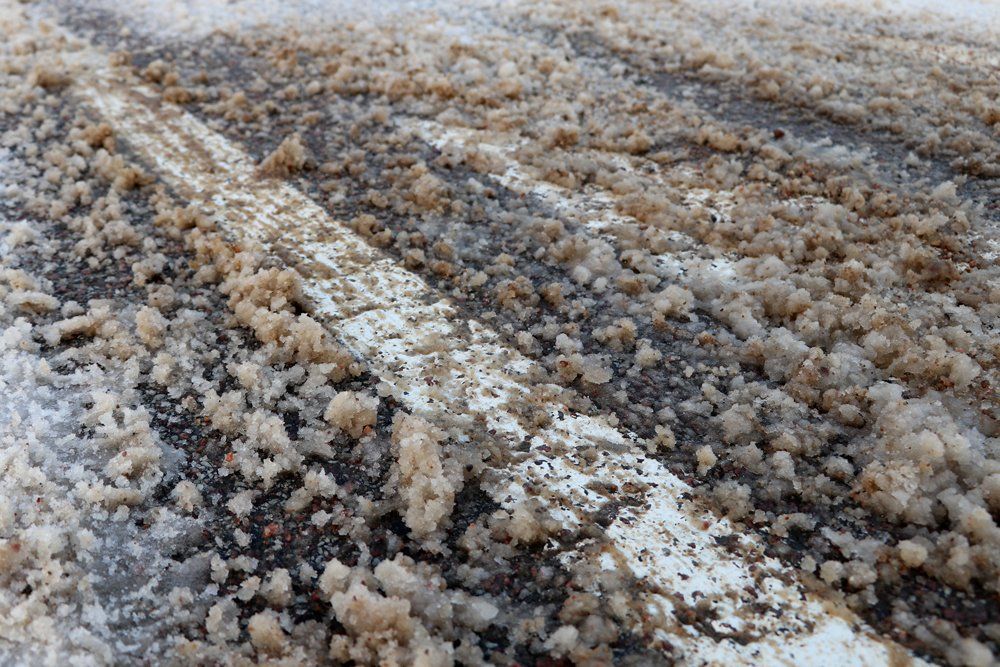 Melting Snow on the Road