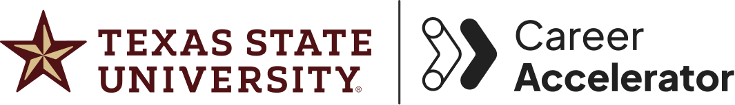 TXST and The Global Career Accelerator logos