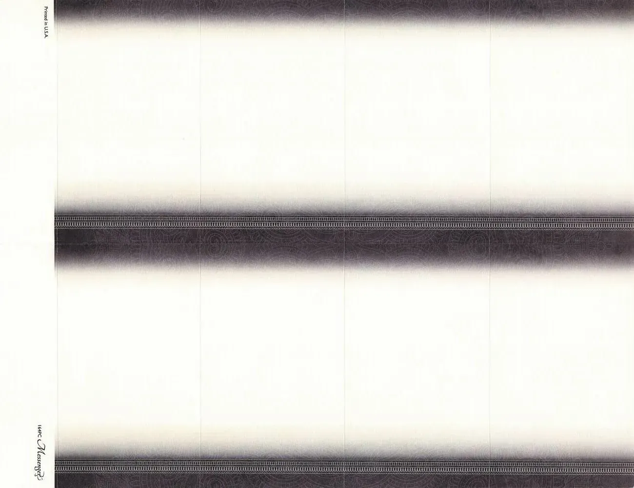 Abstract image with three horizontal dark bands on a white background, resembling film strips