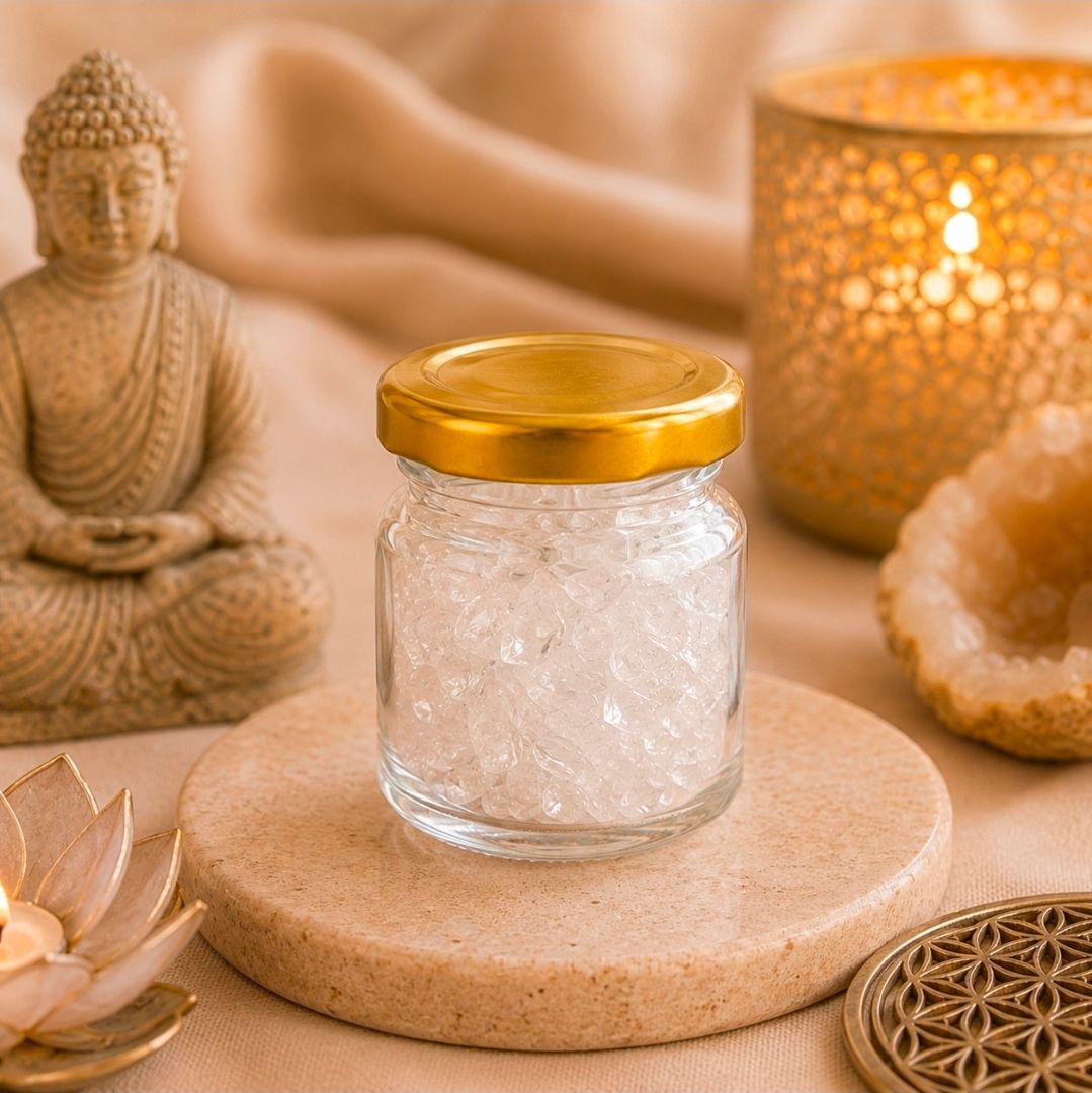 Rock Crystal Gemstones in a Jar - 60 grams