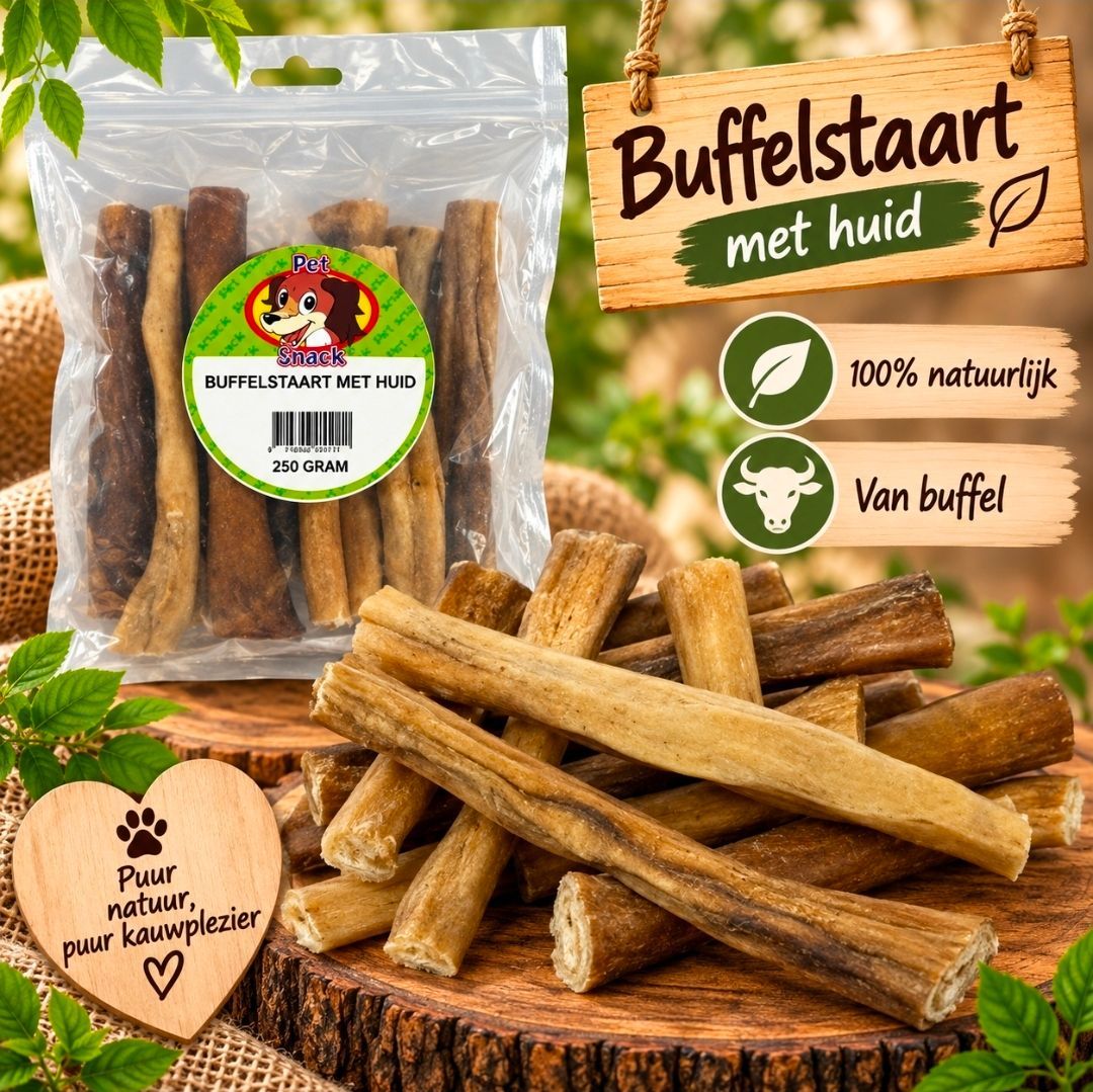 Buffelstaart Met Huid Petsnack - 200 gr