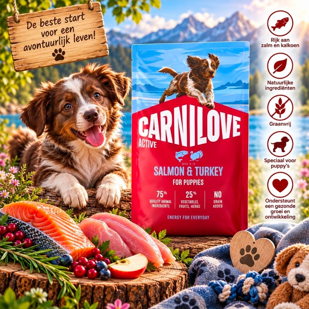 CARNILOVE Active Puppy Zalm/ Kalkoen - 1,5 kg