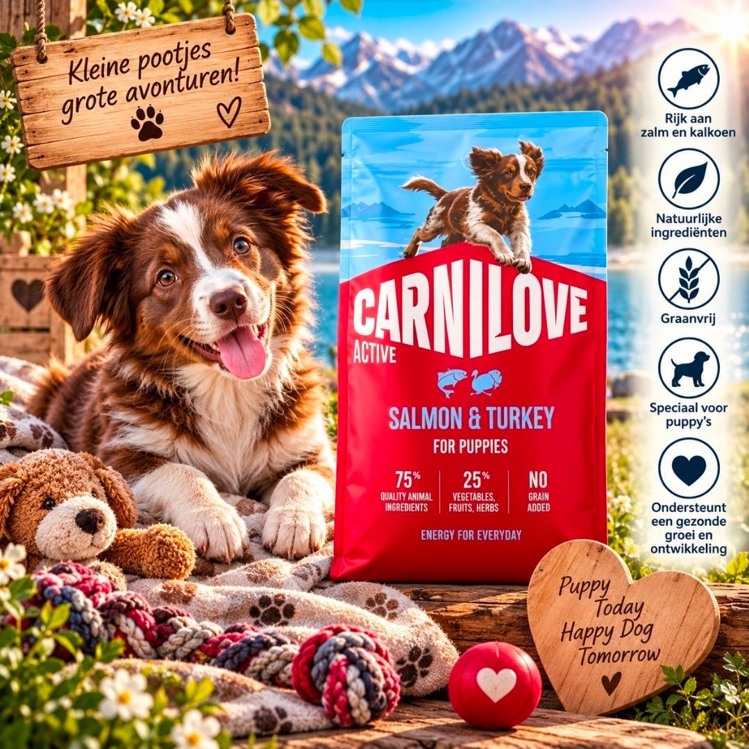 CARNILOVE Active Puppy Zalm/ Kalkoen - 4 kg