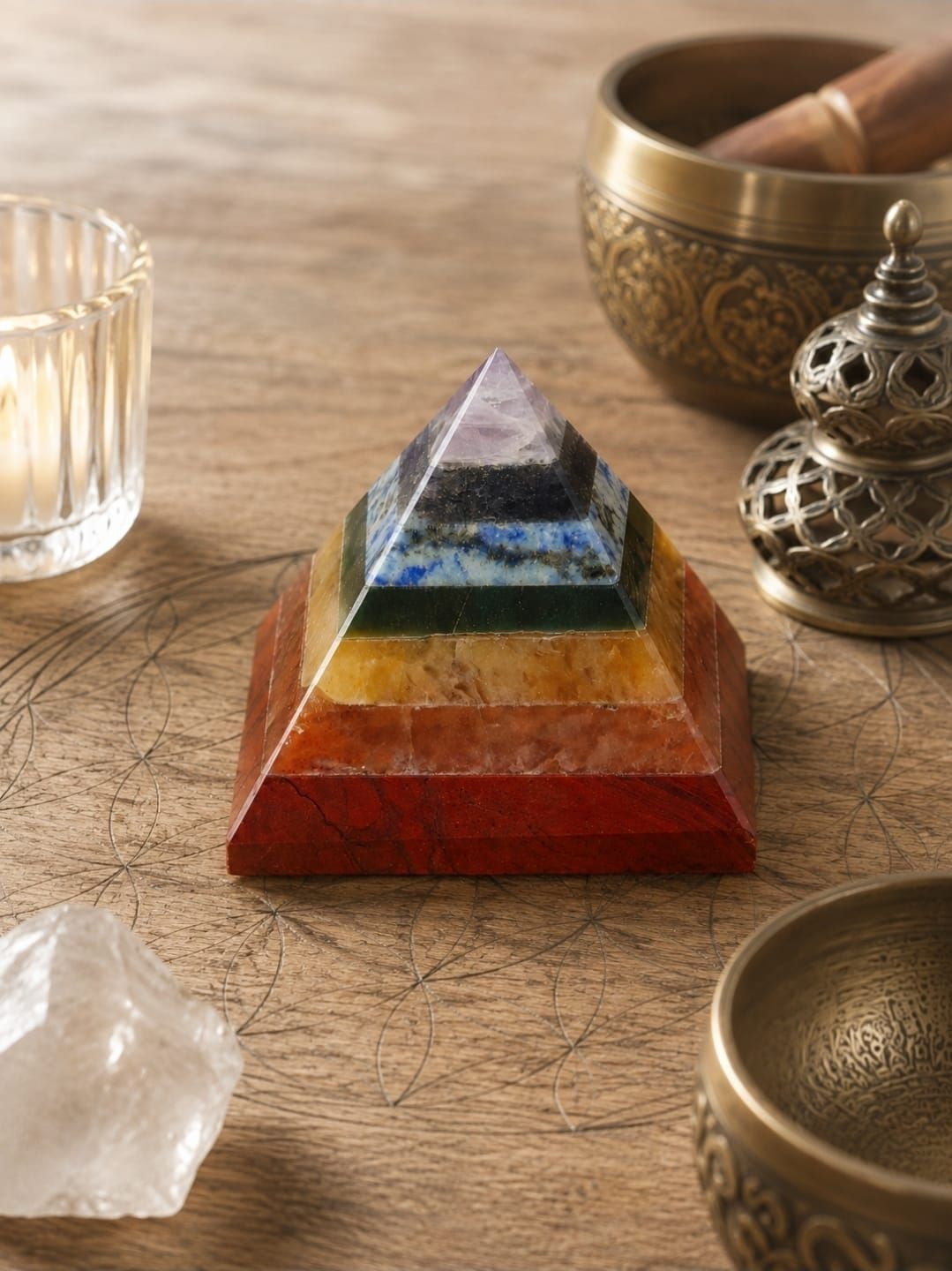 Chakra Edelsteen Piramide – Balans, Kracht & Harmonie