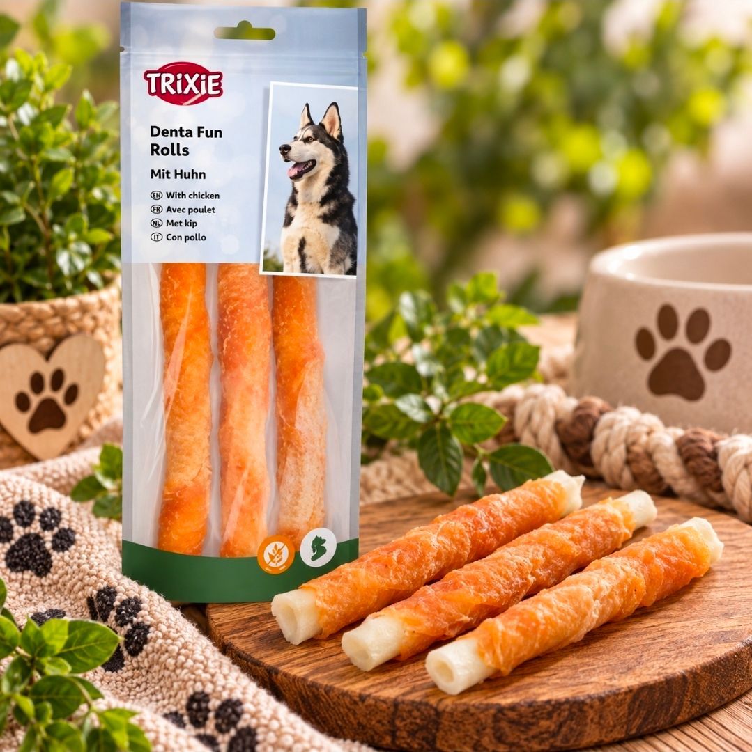 Chicken Chewing Rolls, Trixie Denta Fun - 28 cm