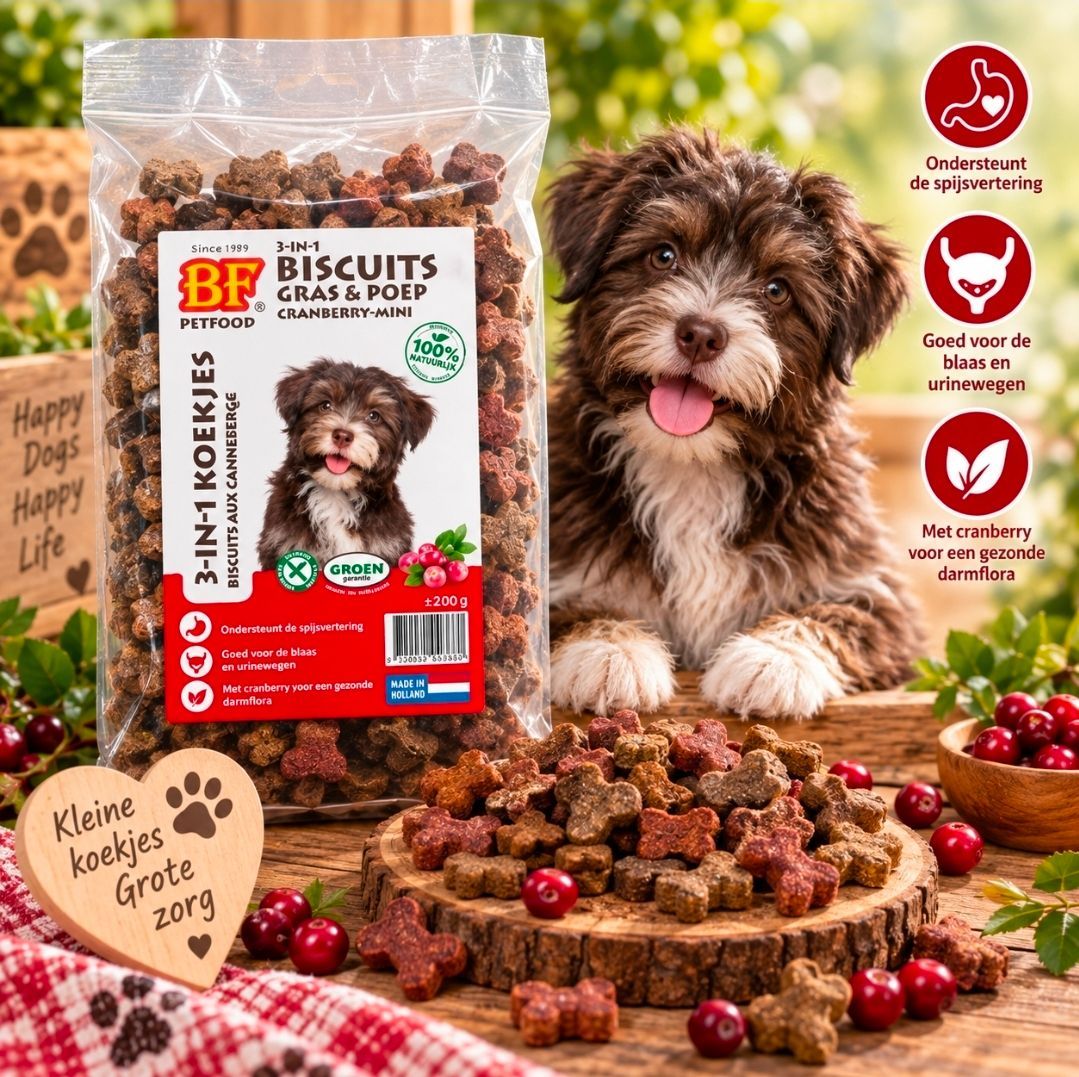 Cranberry BF Petfood 3 In 1 Hondenkoekjes Mini - 200 gram