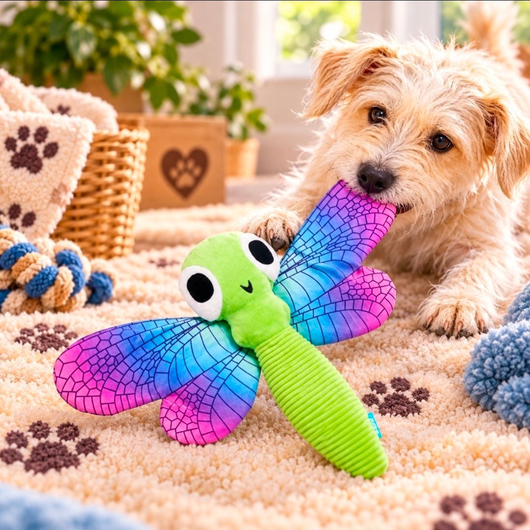 Dragonfly Guy Dragonfly Plush Green/Purple-Blue, BARK - 41 cm