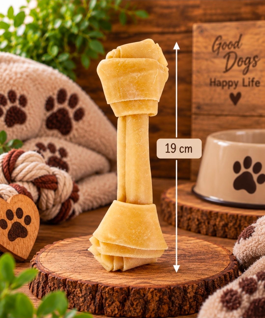 Geknoopt Bot Petsnack - 19 cm, 5st