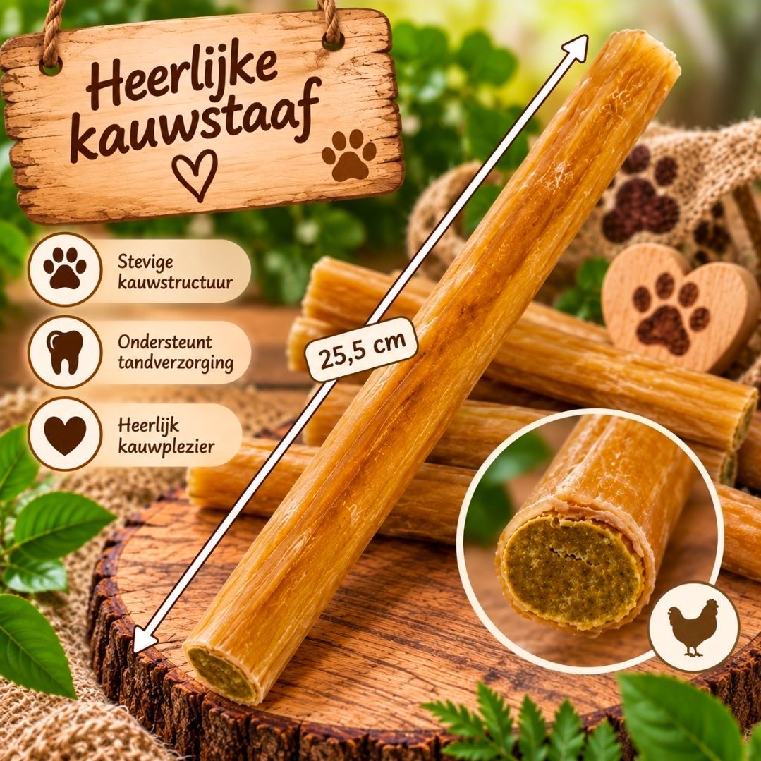 Geperste Staaf Met Kip Petsnack - 25,5 cm, 10 st