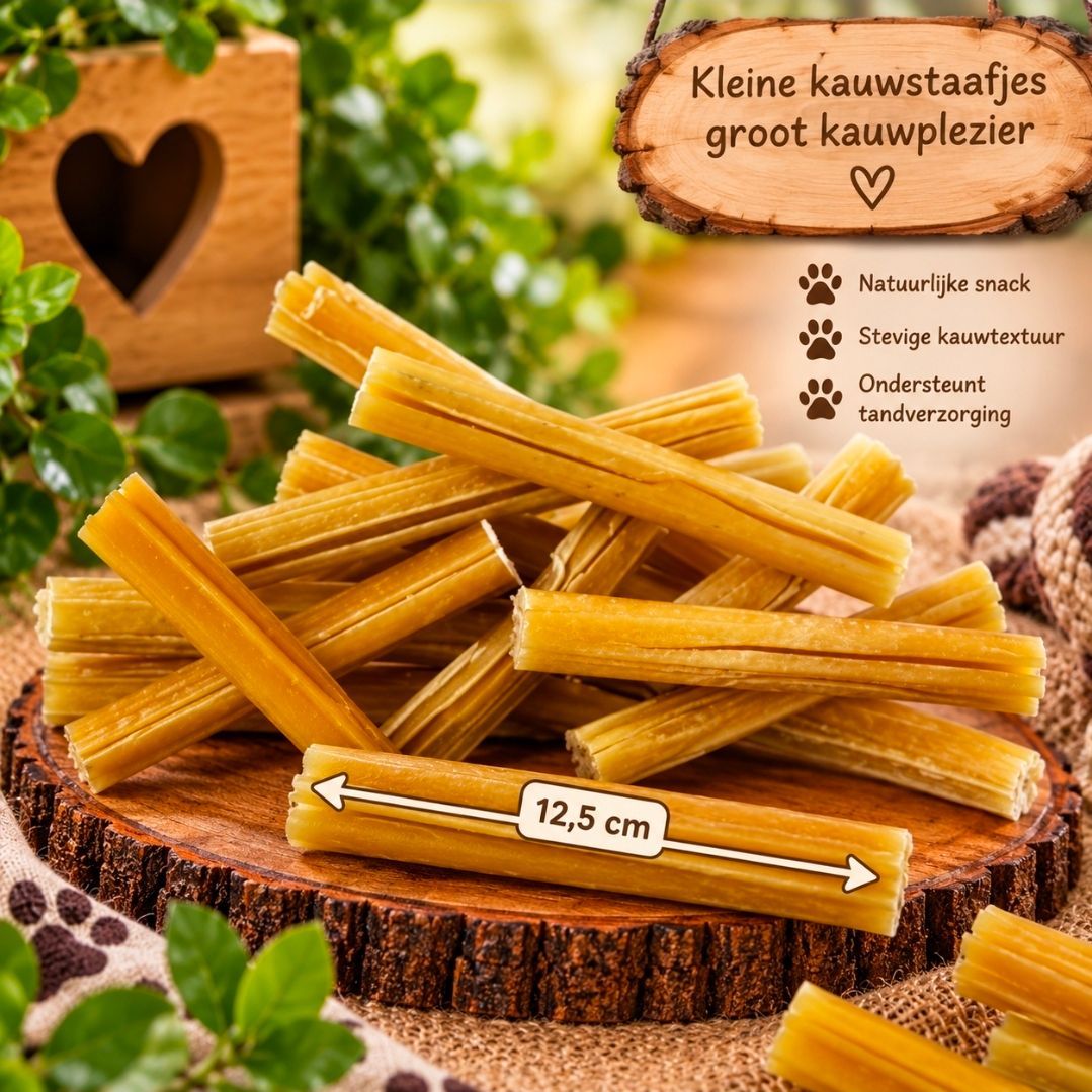 Geperste Staaf Petsnack - 12,5 cm, 25 st