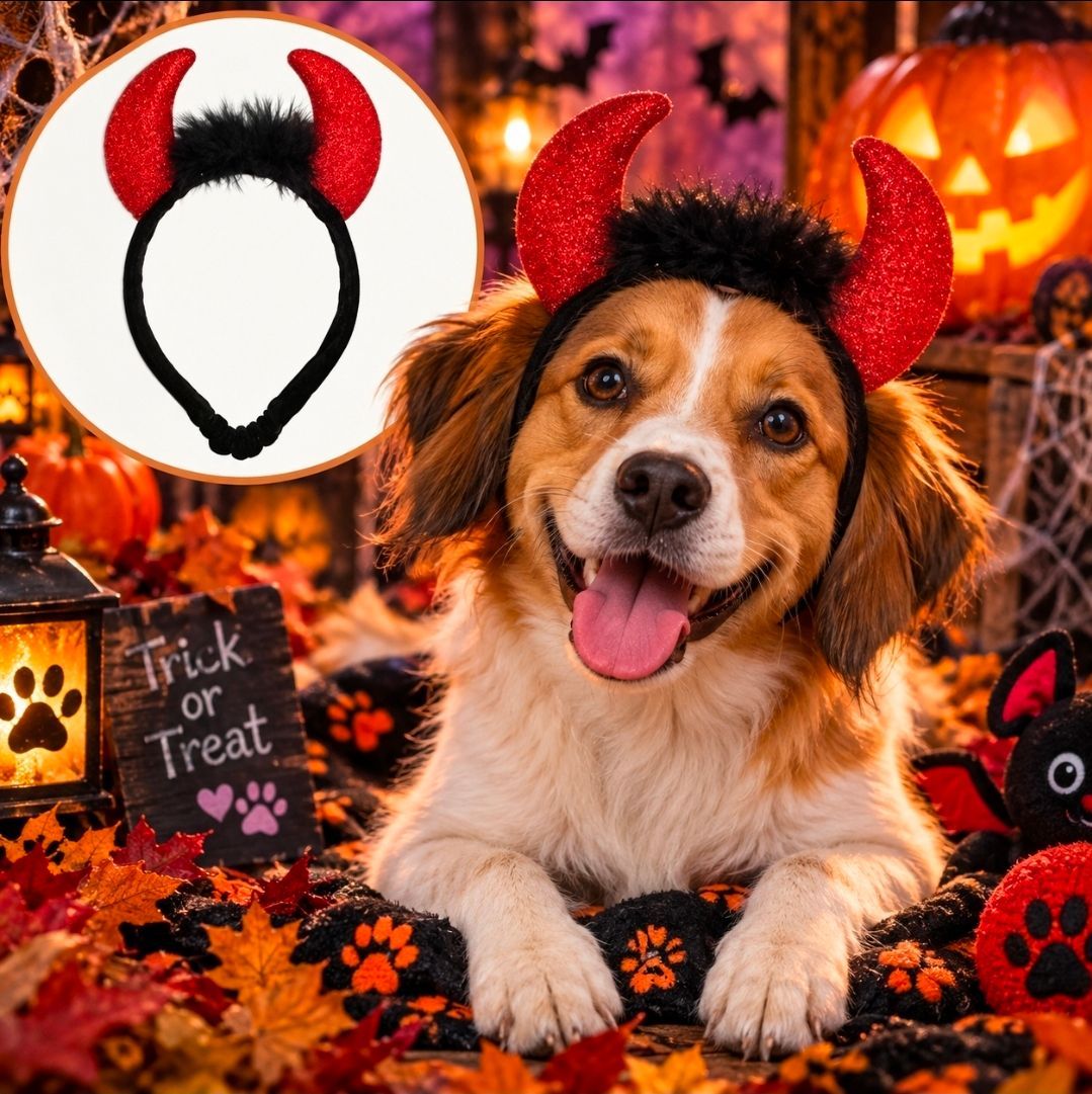 Halloween Devil Headband M/L, Happy Pet - 74 cm