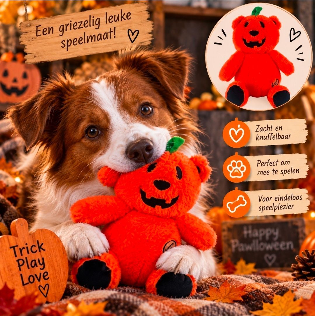 Halloween Pumpkin Bear, Fofos - 43 cm