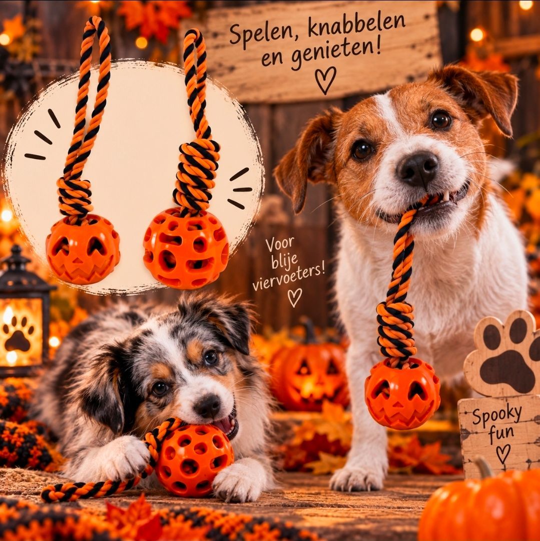 Halloween Rope Toy with Pumpkin, Fofos - 31 cm