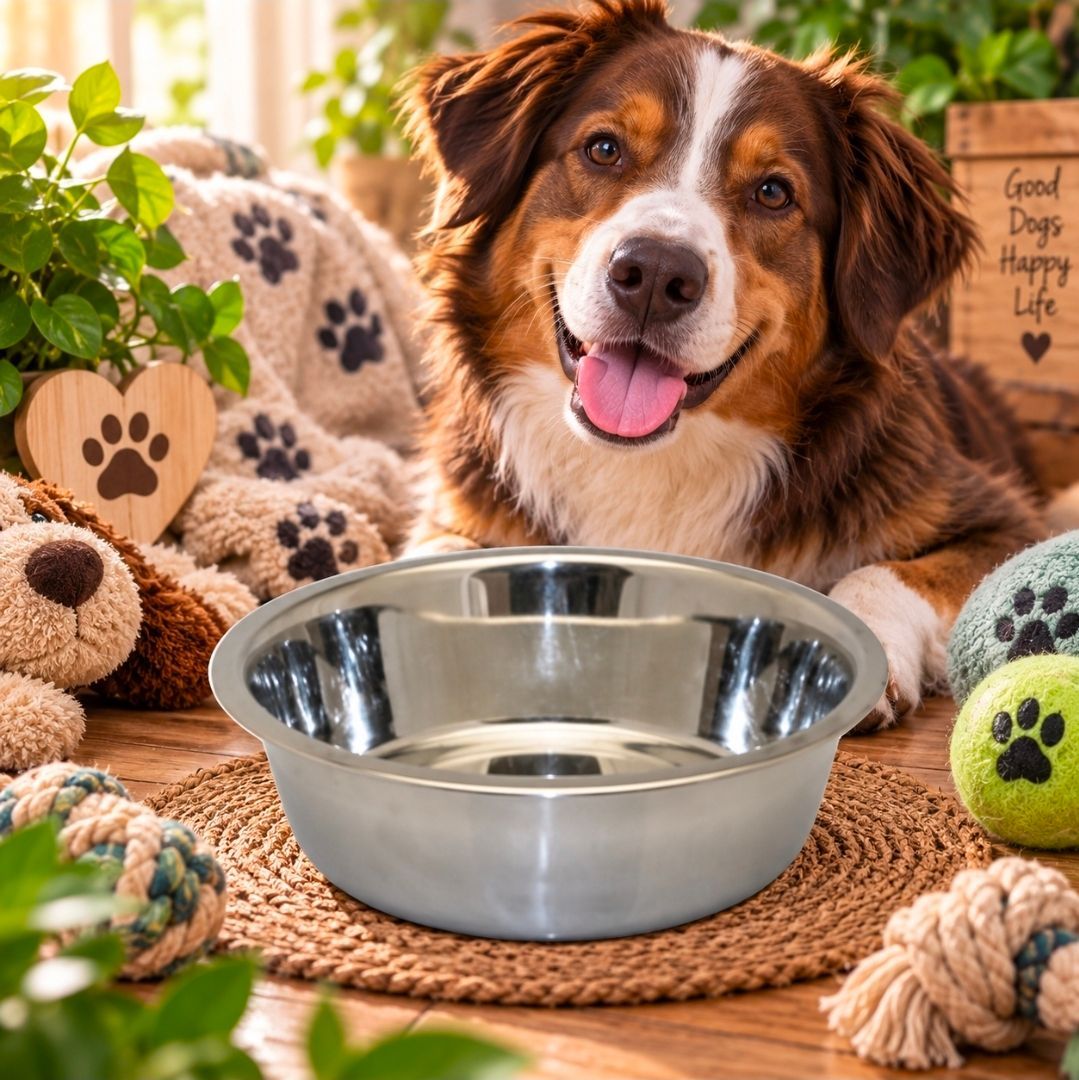Happy Pet Voer/ Drinkbak RVS - 11 cm
