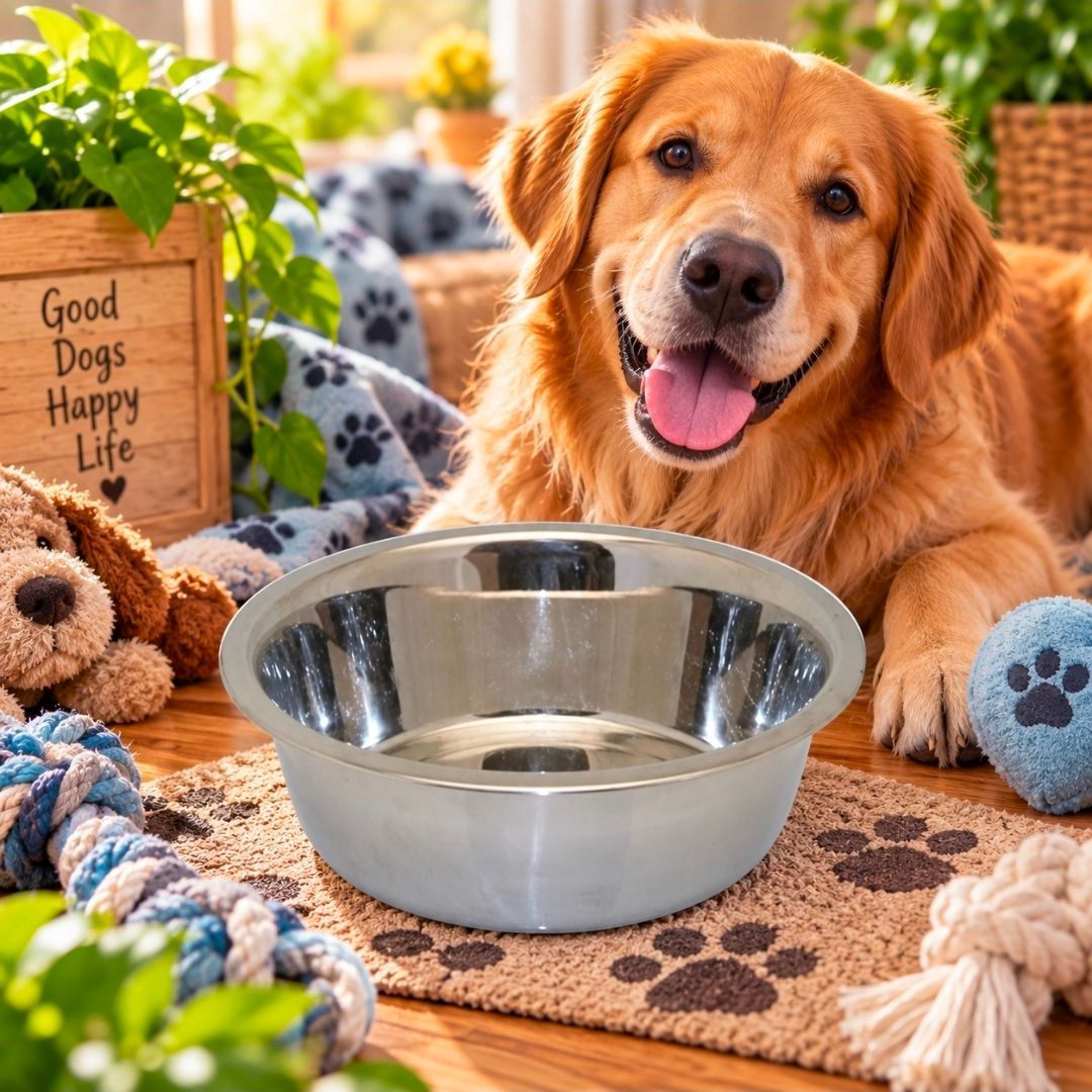 Happy Pet Voer/ Drinkbak RVS 13,5 cm