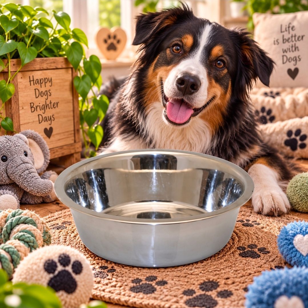 Happy Pet Voer/ Drinkbak RVS - 16,5 cm