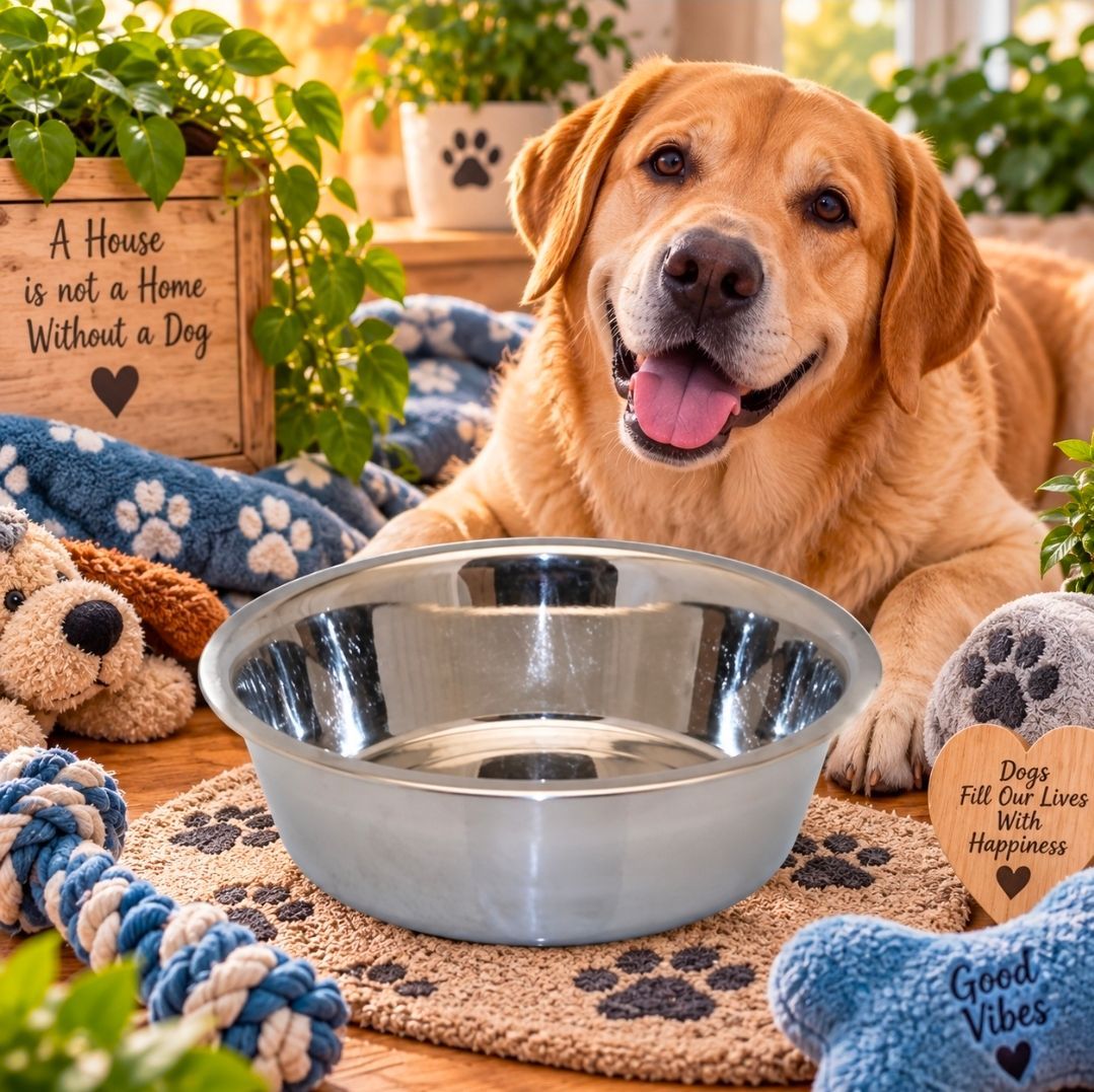 Happy Pet Voer/ Drinkbak RVS - 25 cm