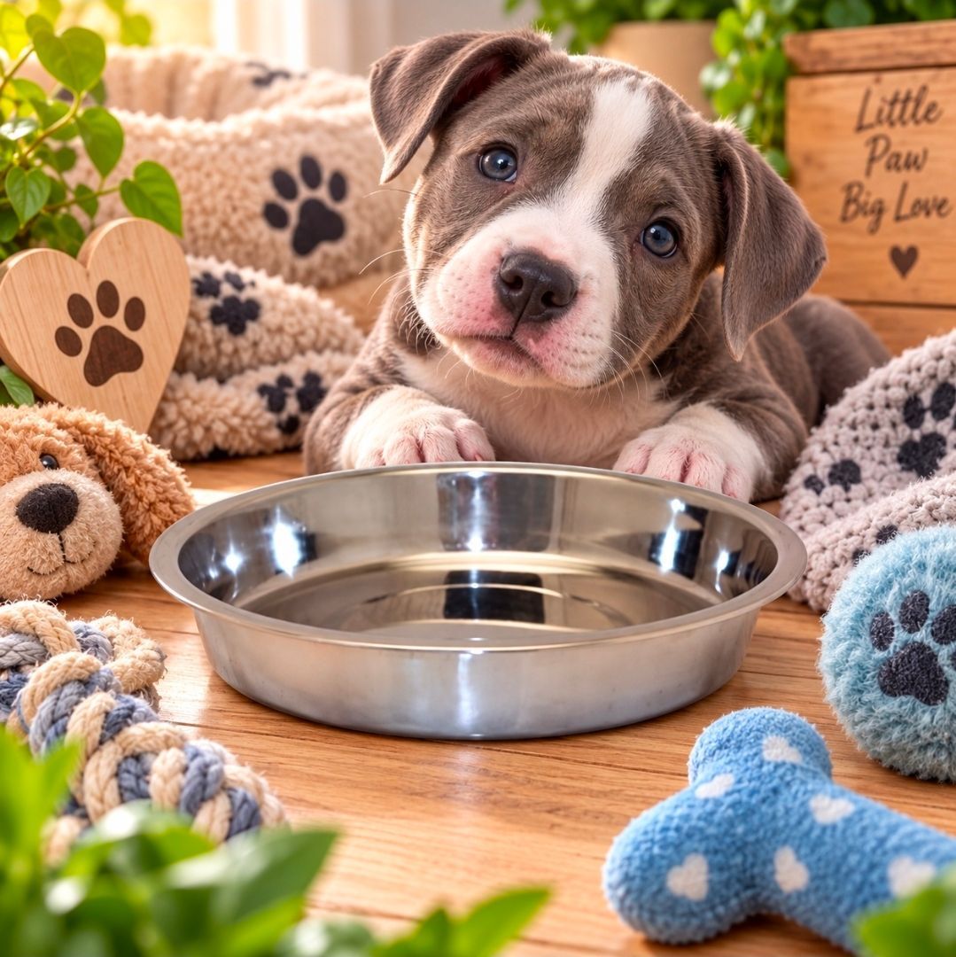 Happy Pet Voer/ Drinkbak Pup Ondiep RVS - 15 cm