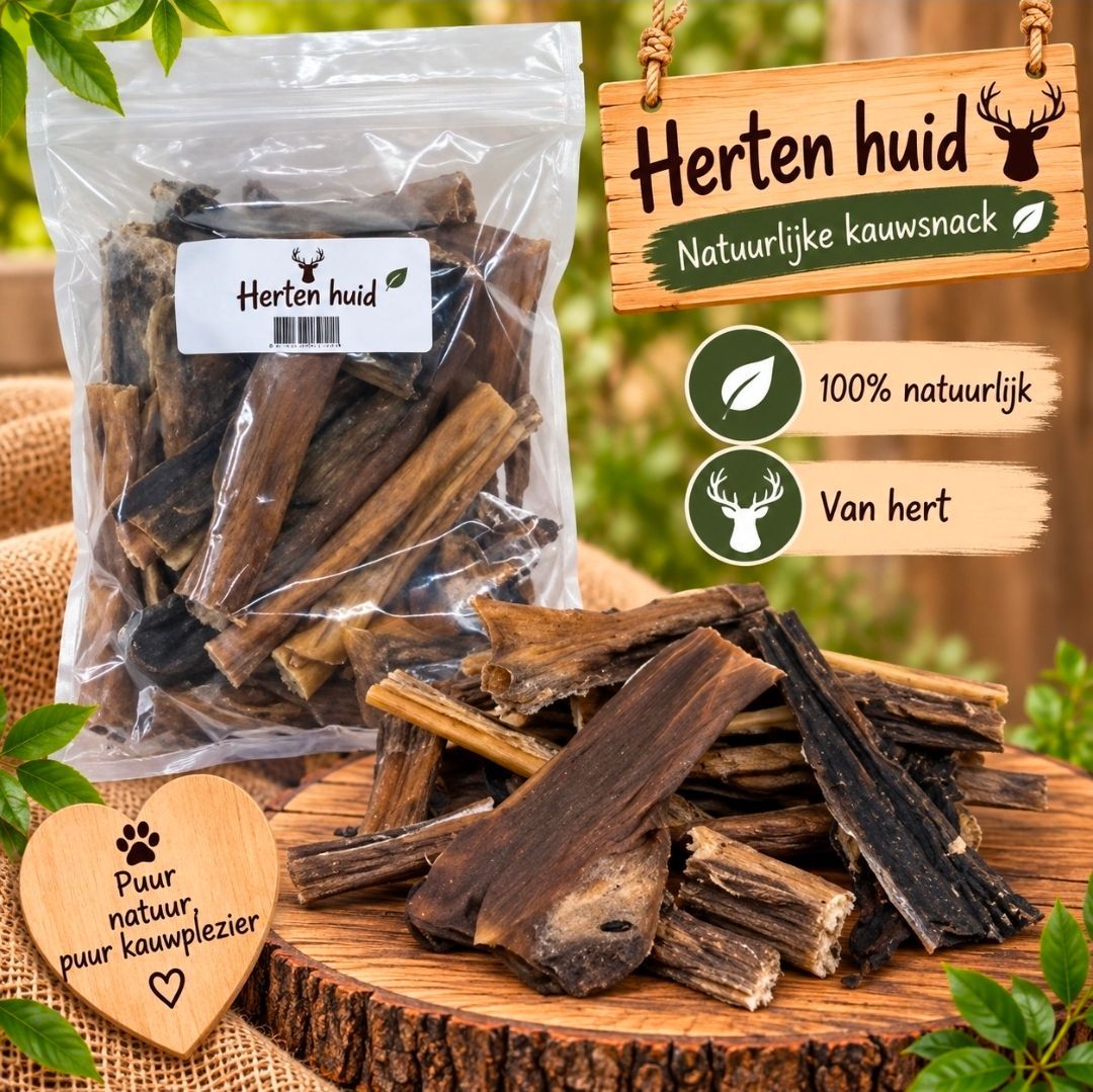 Hertenhuid Zonder Haar Petsnack - 500 gr