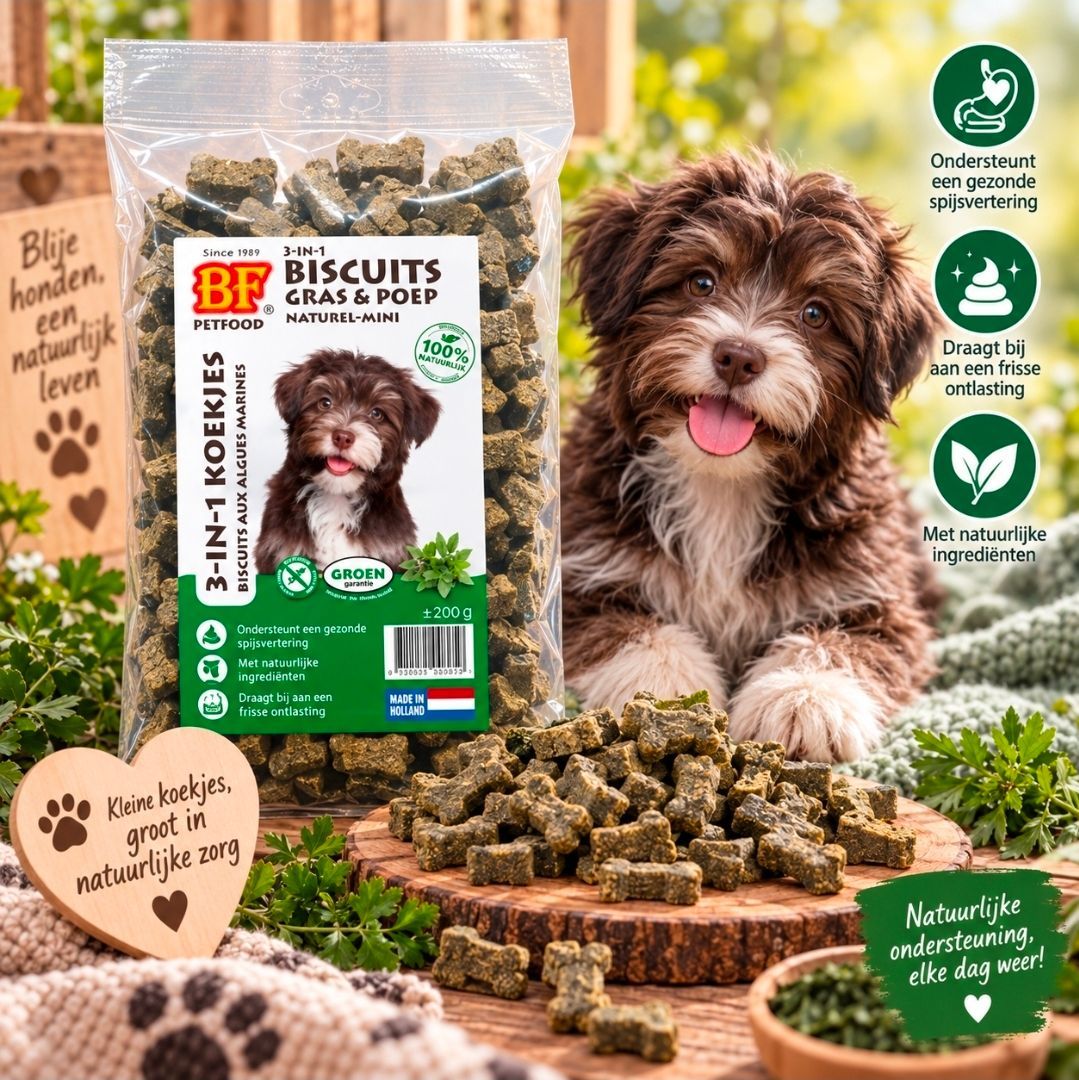 Honden Mineralenkoekjes Mini Kruiden BF Petfood 3 In 1 - 200 gram