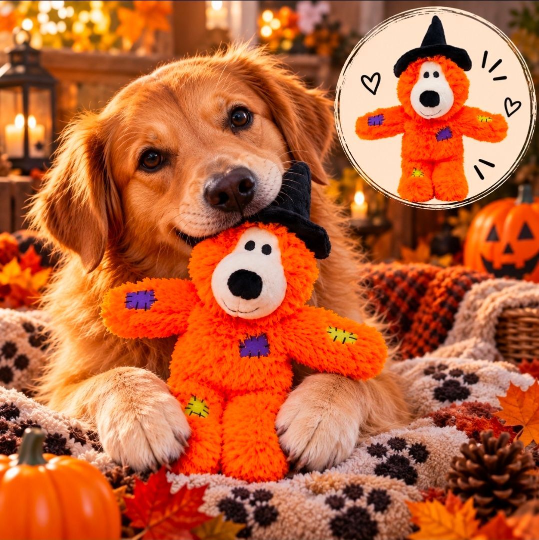KONG Halloween Wild Knots Witch Bear Orange - 22 cm