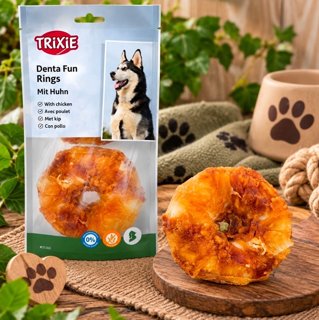 Kauwringen Kip, Trixie Denta Fun - 6 cm / 2 st.