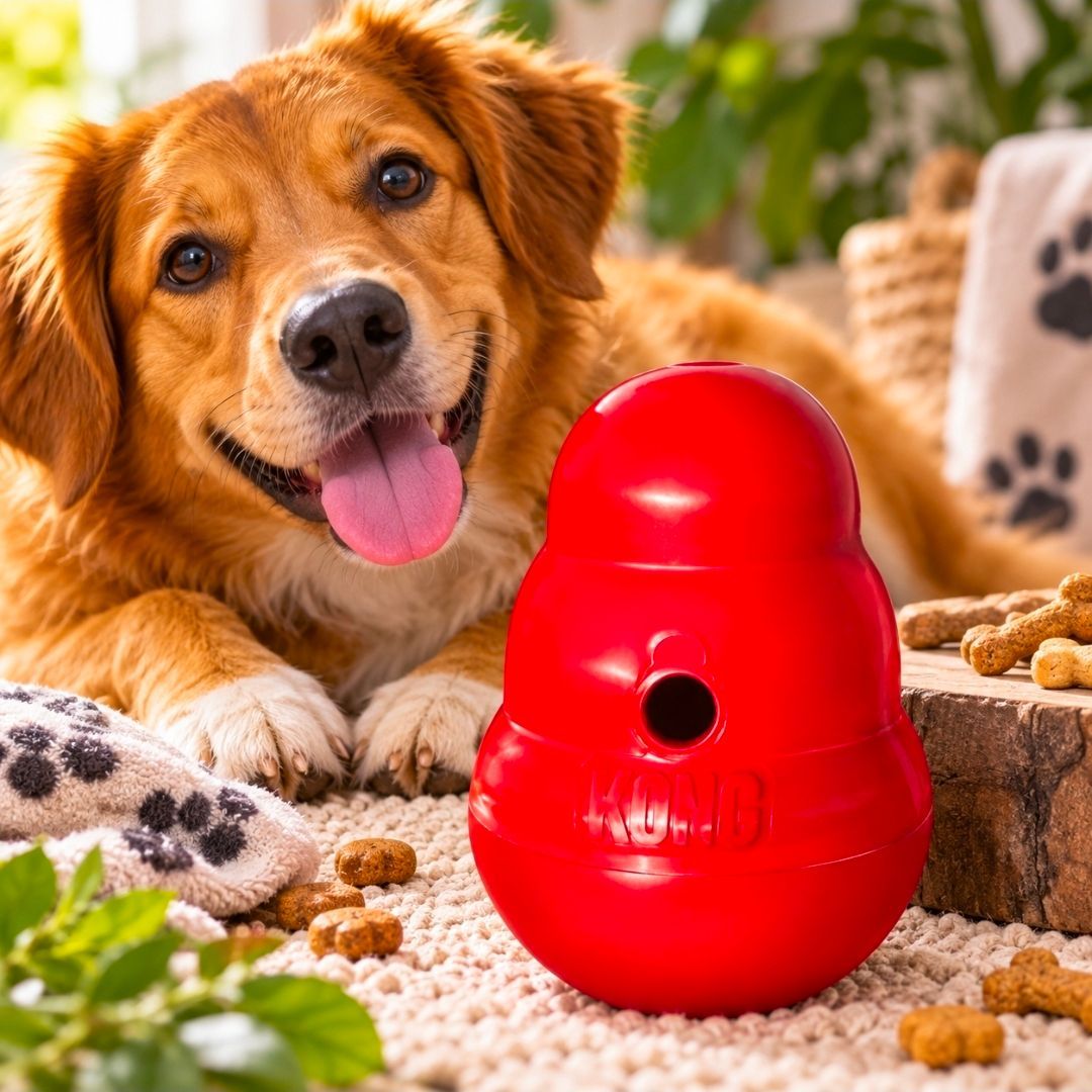 Kong Wobbler Red, size L - 19 cm